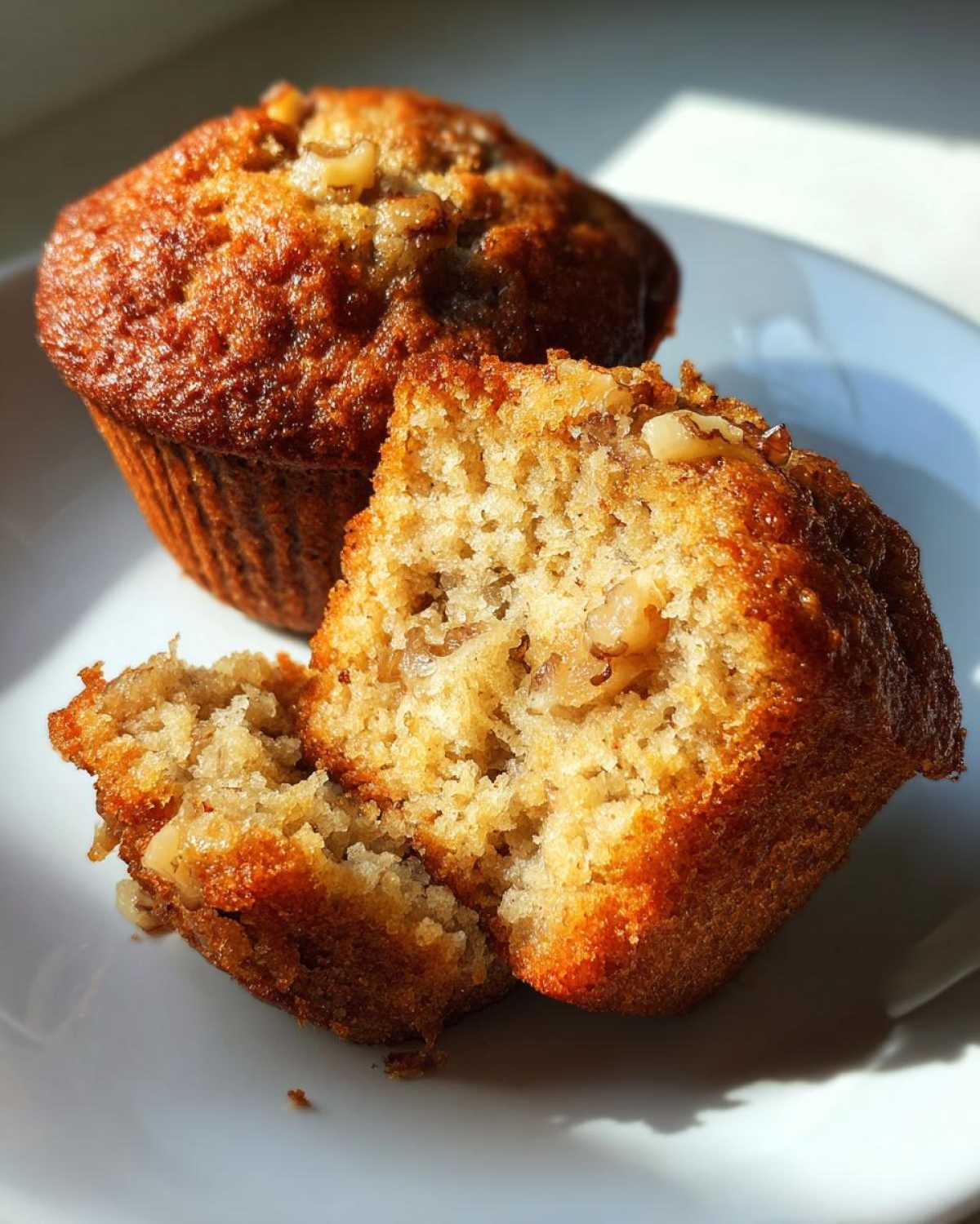 Banana walnut muffins - detail 1