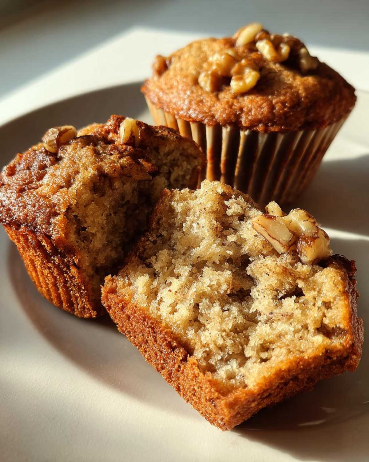 Banana walnut muffins - detail 3