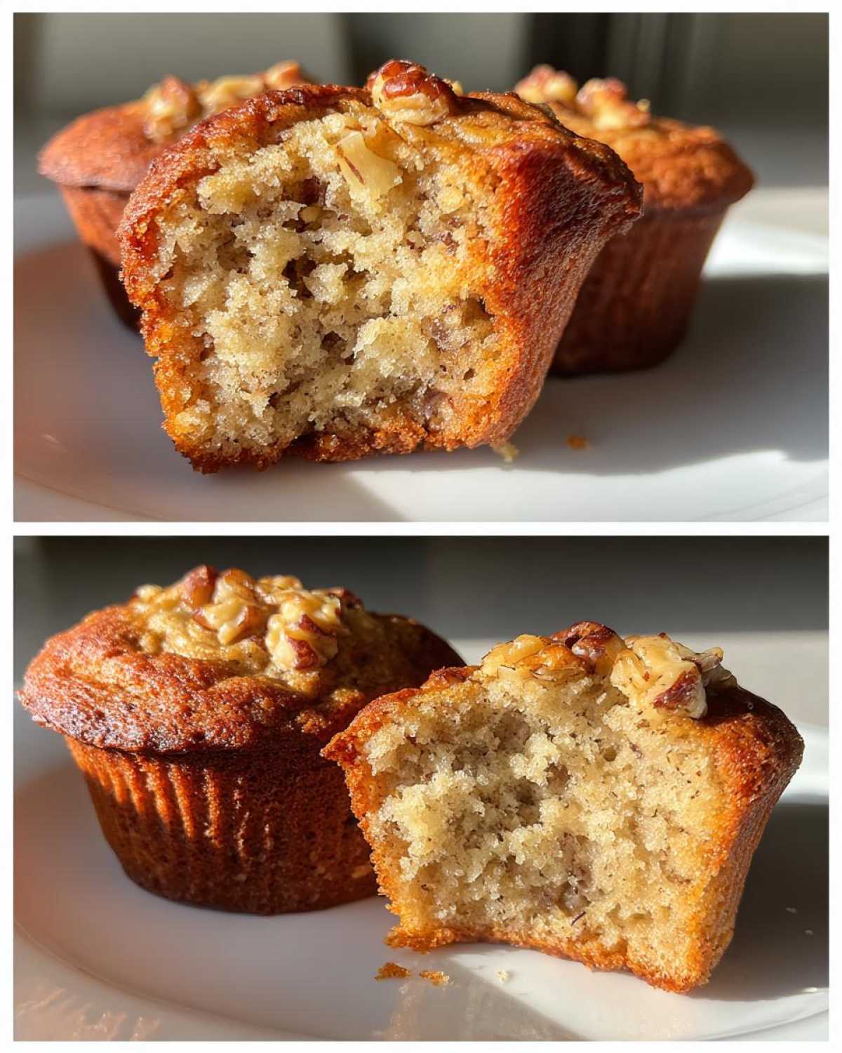 Banana walnut muffins - detail 4
