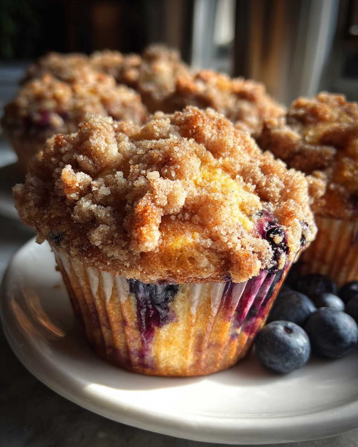 Blueberry streusel muffins - detail 2