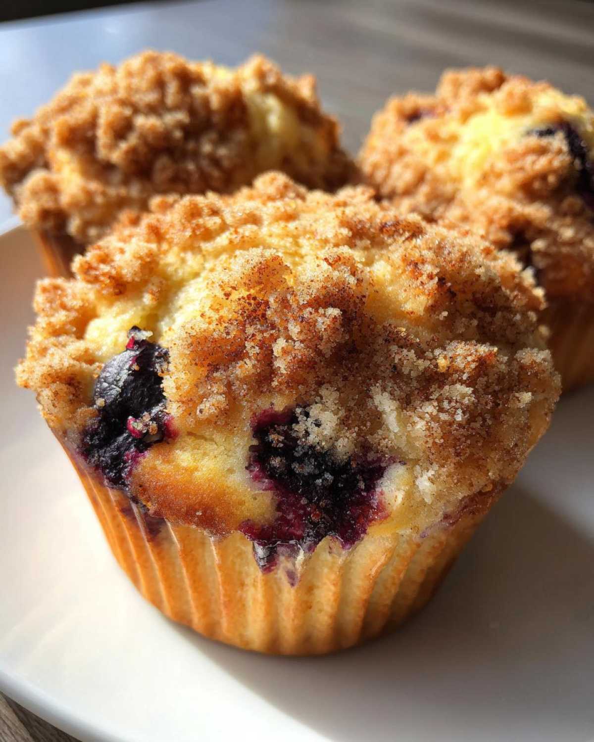 Blueberry streusel muffins - detail 3