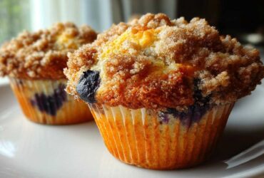 Blueberry streusel muffins