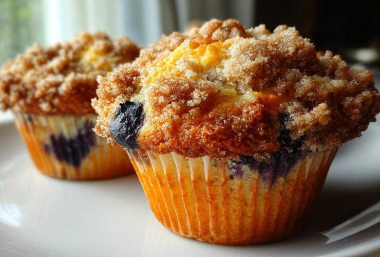 Blueberry streusel muffins
