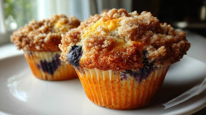Blueberry streusel muffins