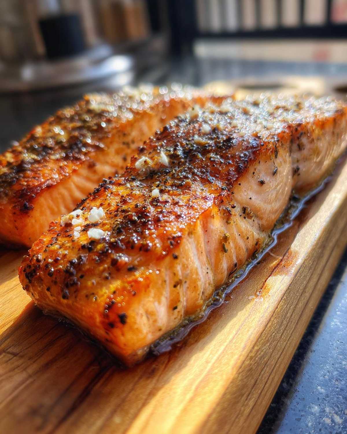 Cedar Plank Grilled Salmon (BBQ Favorite) - detail 2