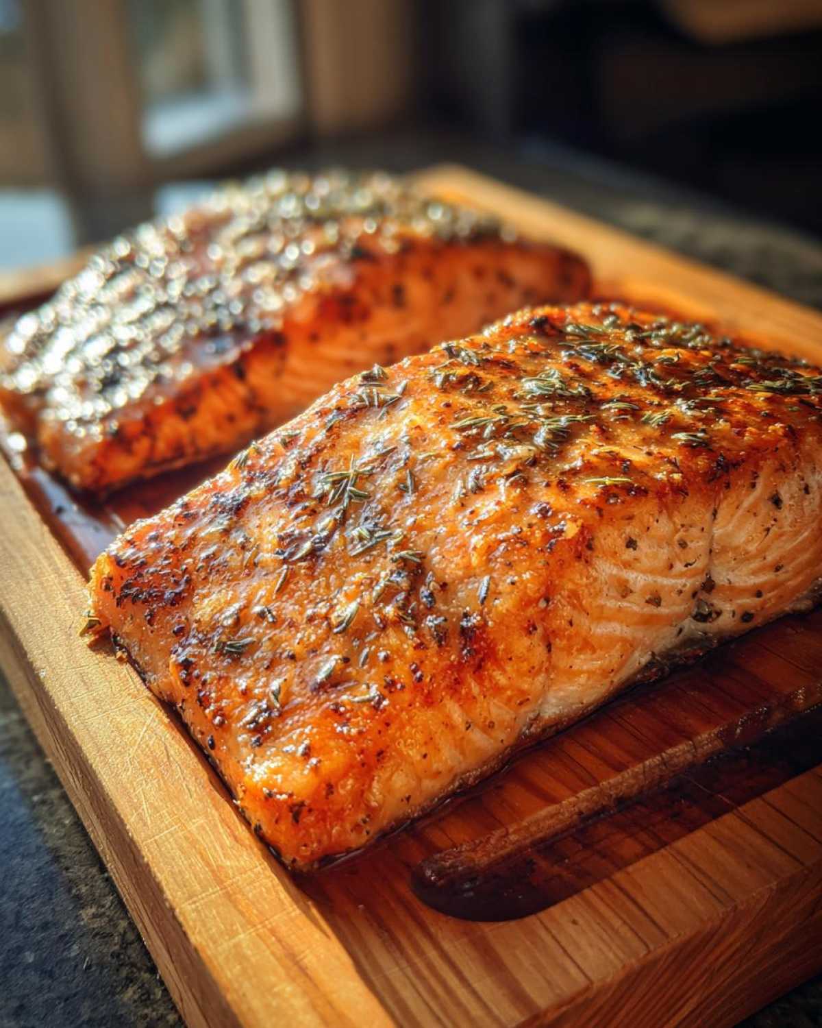 Cedar Plank Grilled Salmon (BBQ Favorite) - detail 3