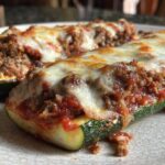 Cheesy Lasagna Stuffed Zucchini Boats
