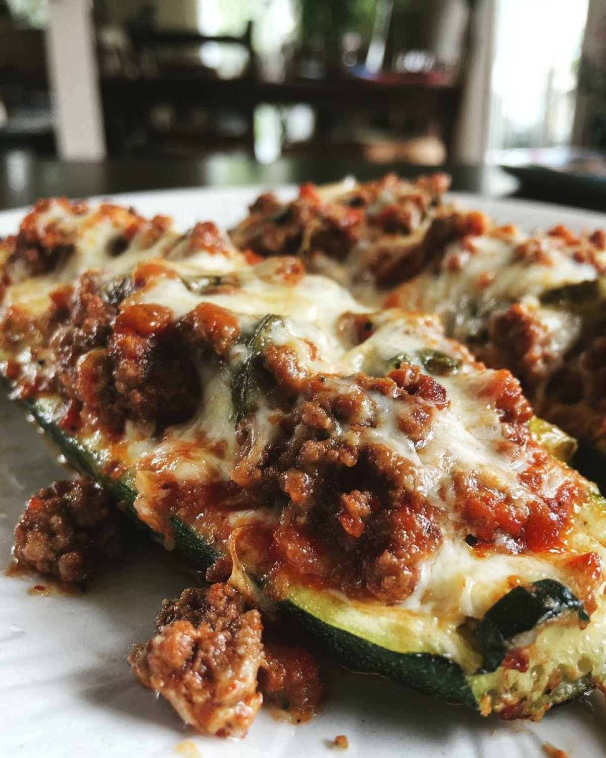 Cheesy Lasagna Stuffed Zucchini Boats - detail 3