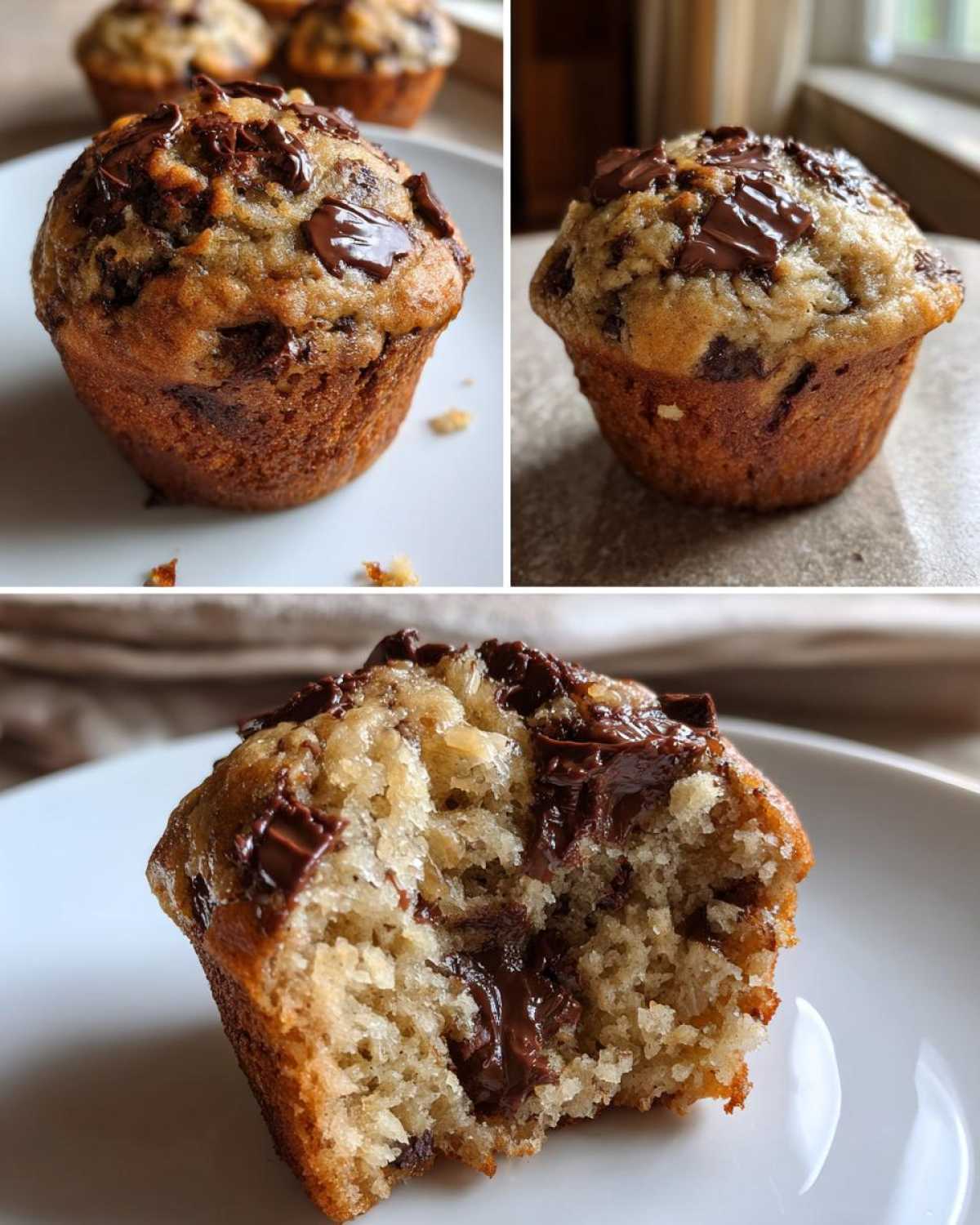 Chocolate chip banana muffins - detail 4