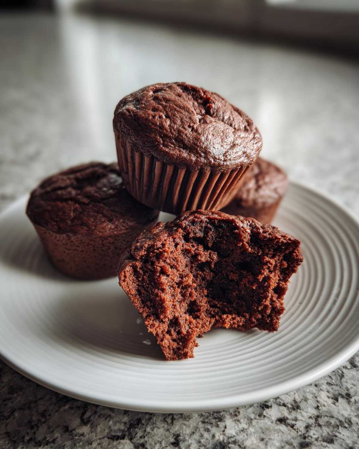 Chocolate protein muffins - detail 1