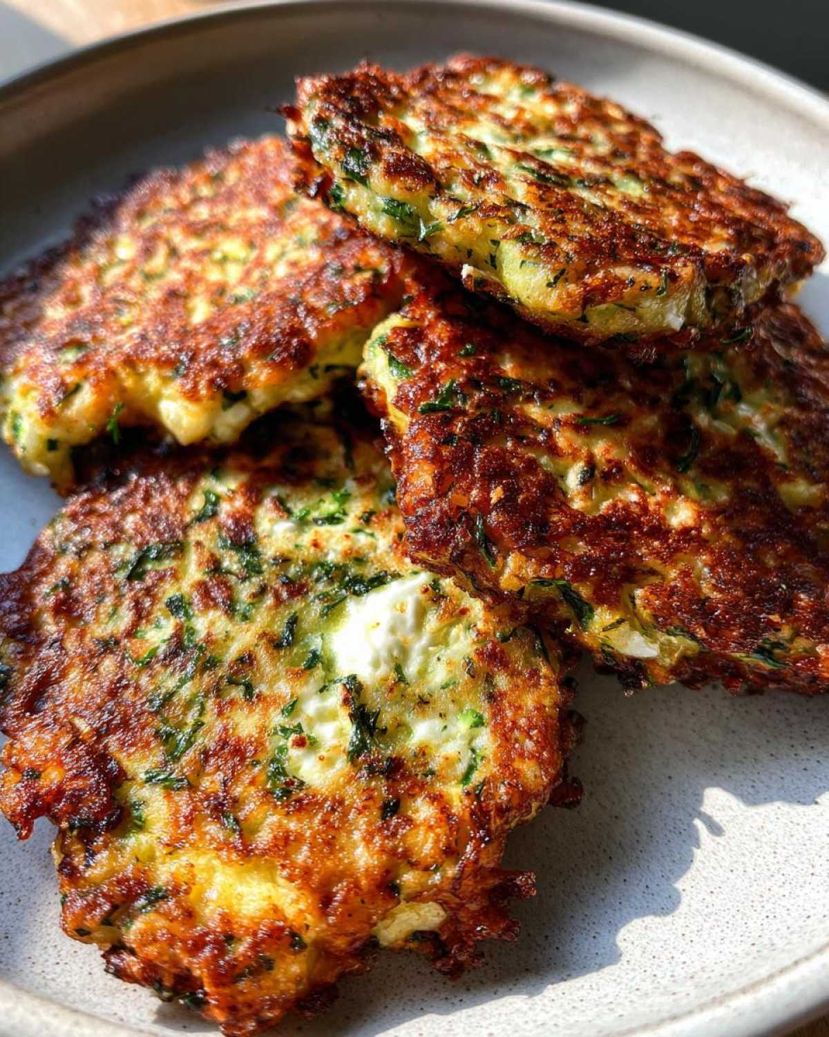 Crispy Zucchini Fritters (with Feta) - detail 3