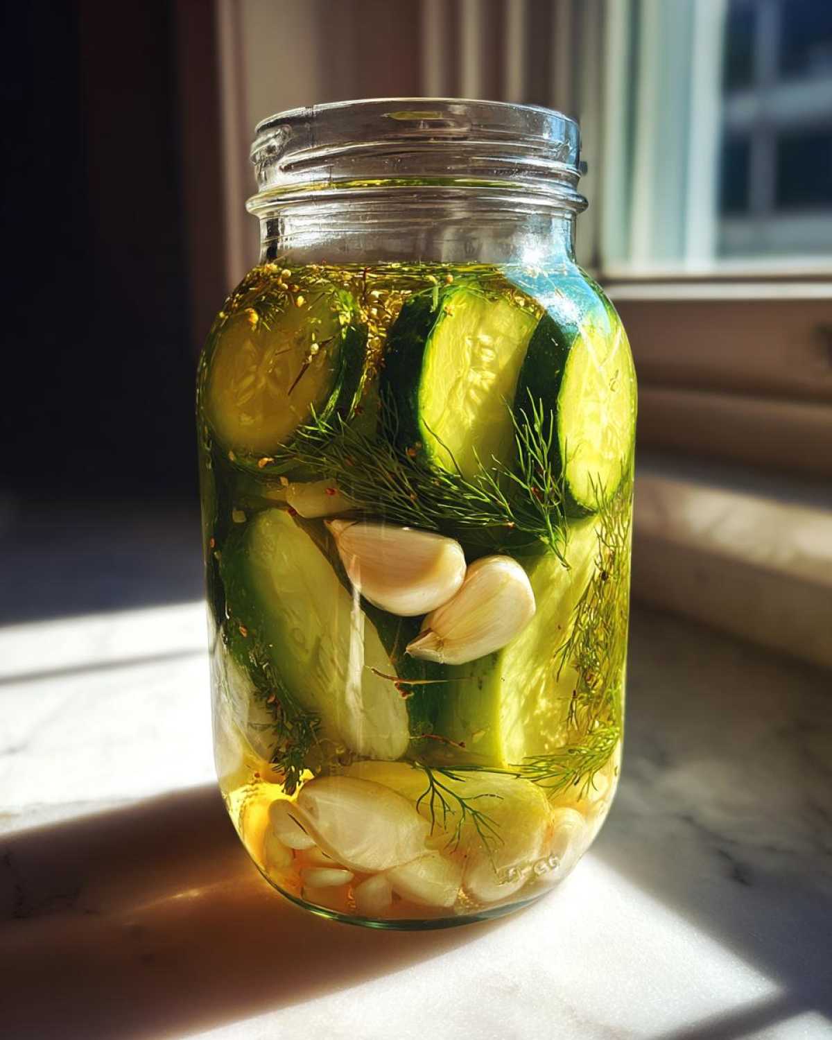 Crunchy Refrigerator Dill Pickles - detail 1