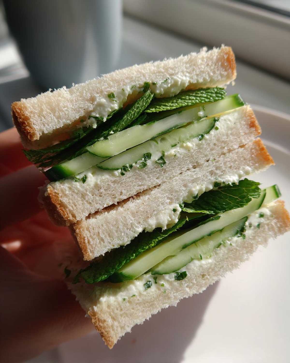Cucumber Mint Tea Sandwiches - detail 2