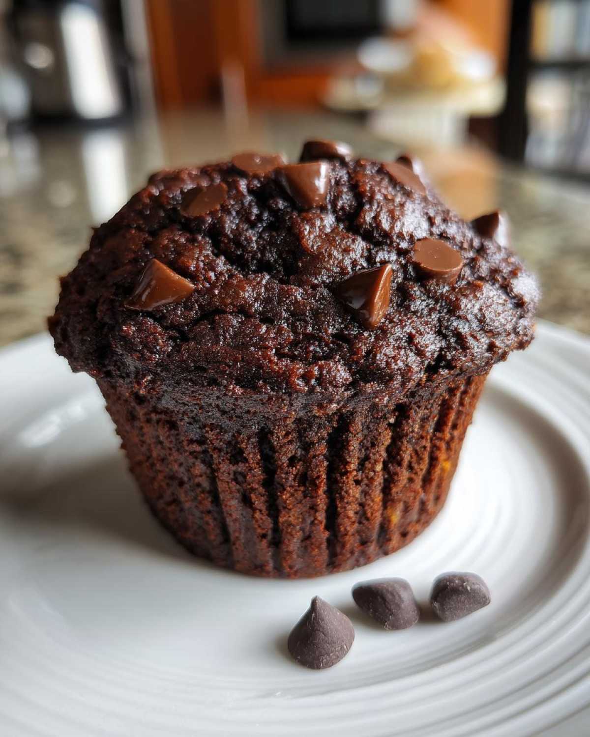 Double chocolate chip muffins - detail 1
