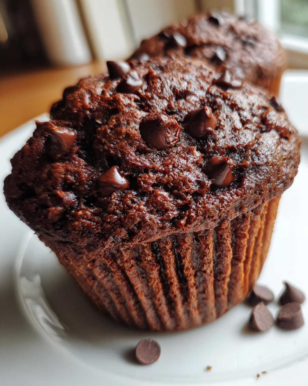 Double chocolate chip muffins - detail 2