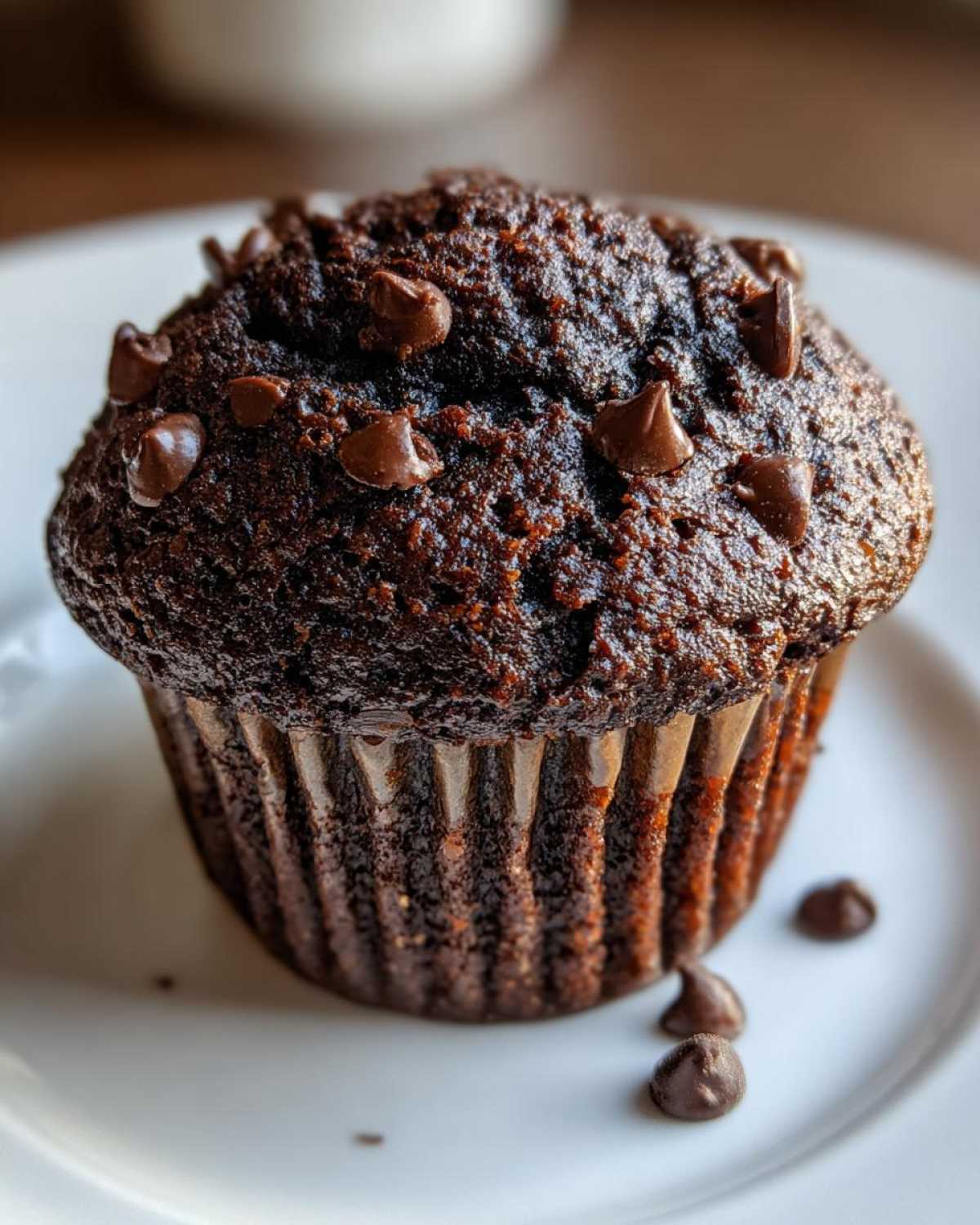 Double chocolate chip muffins - detail 3