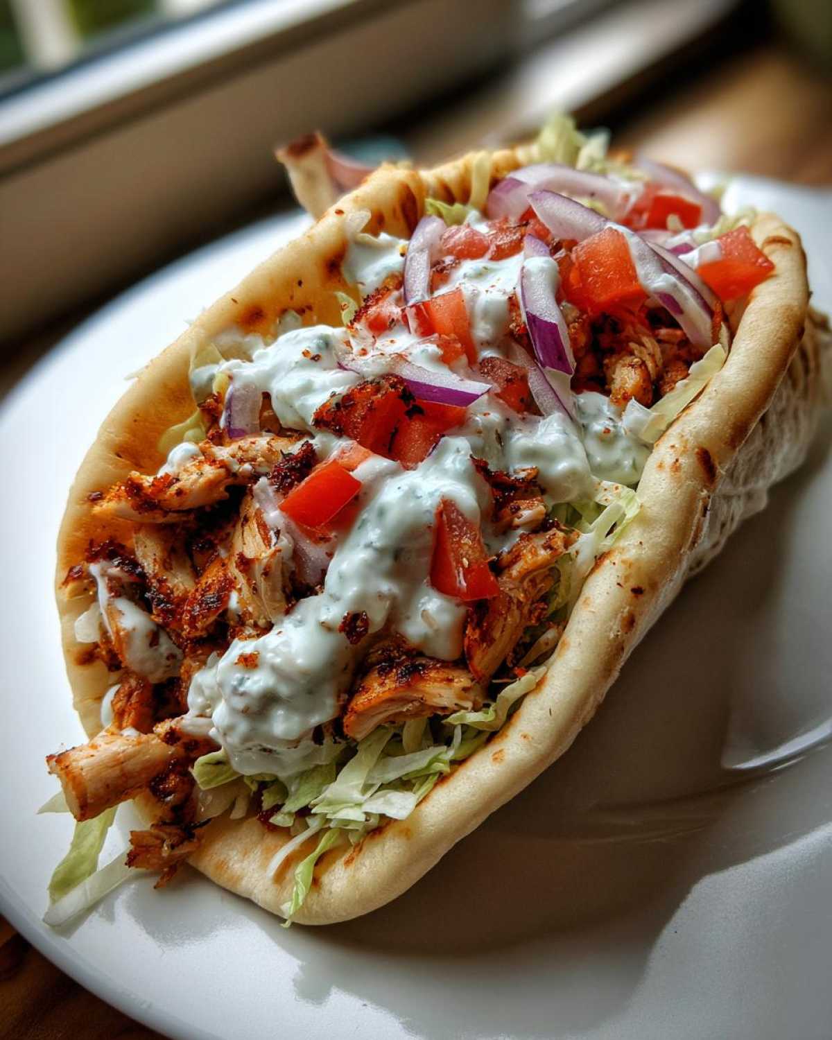 Easy Chicken Gyros (with Tzatziki) - detail 1