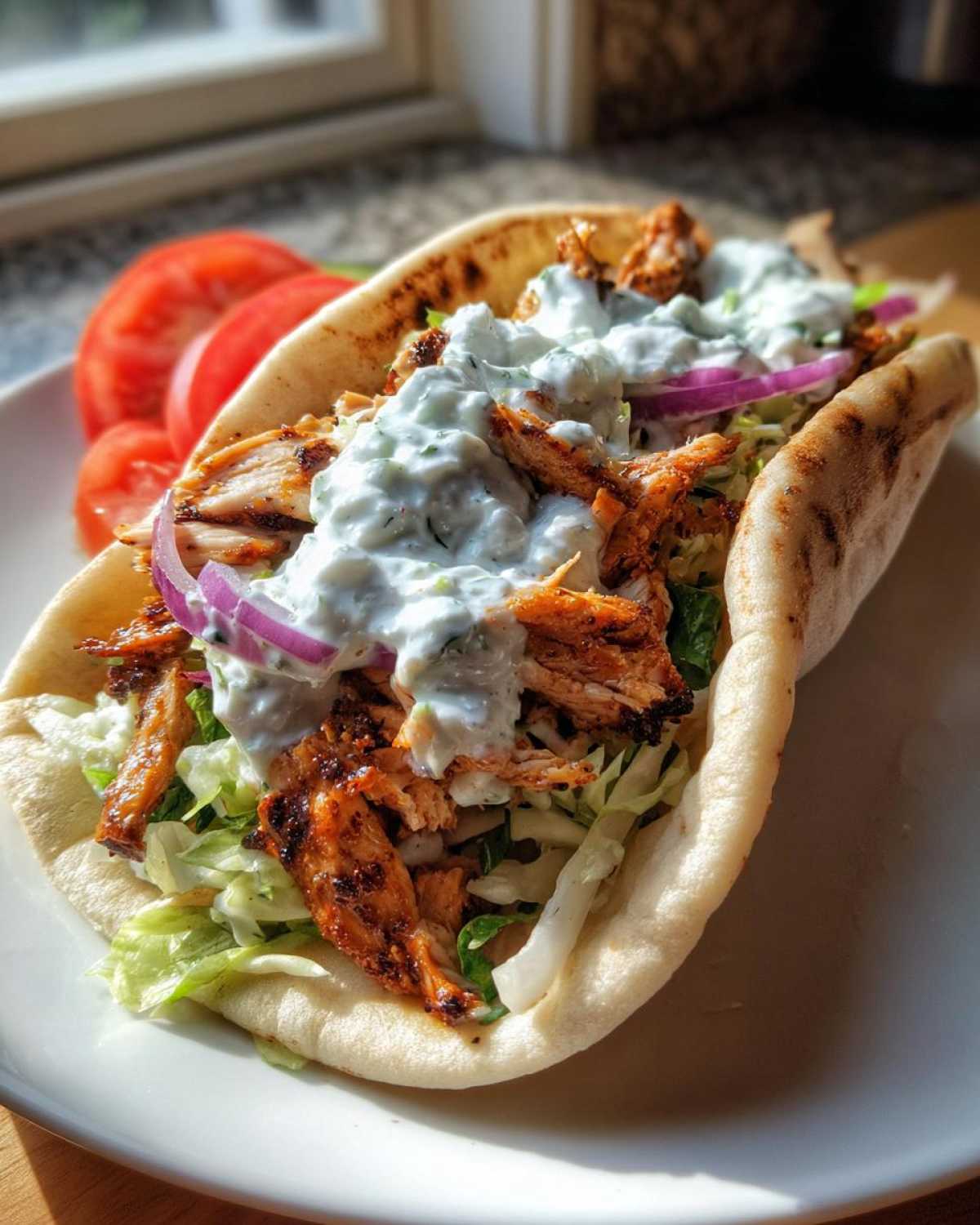 Easy Chicken Gyros (with Tzatziki) - detail 2