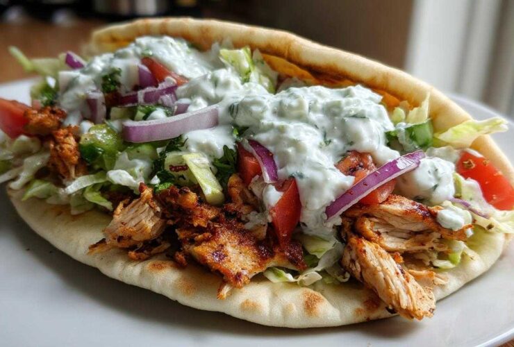Easy Chicken Gyros (with Tzatziki)