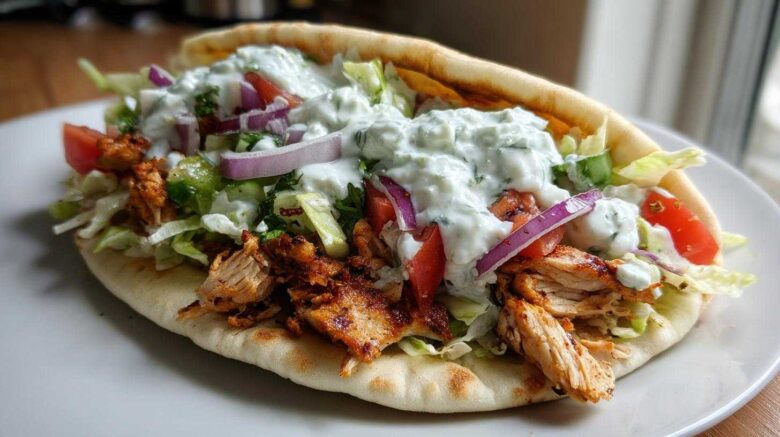 Easy Chicken Gyros (with Tzatziki)