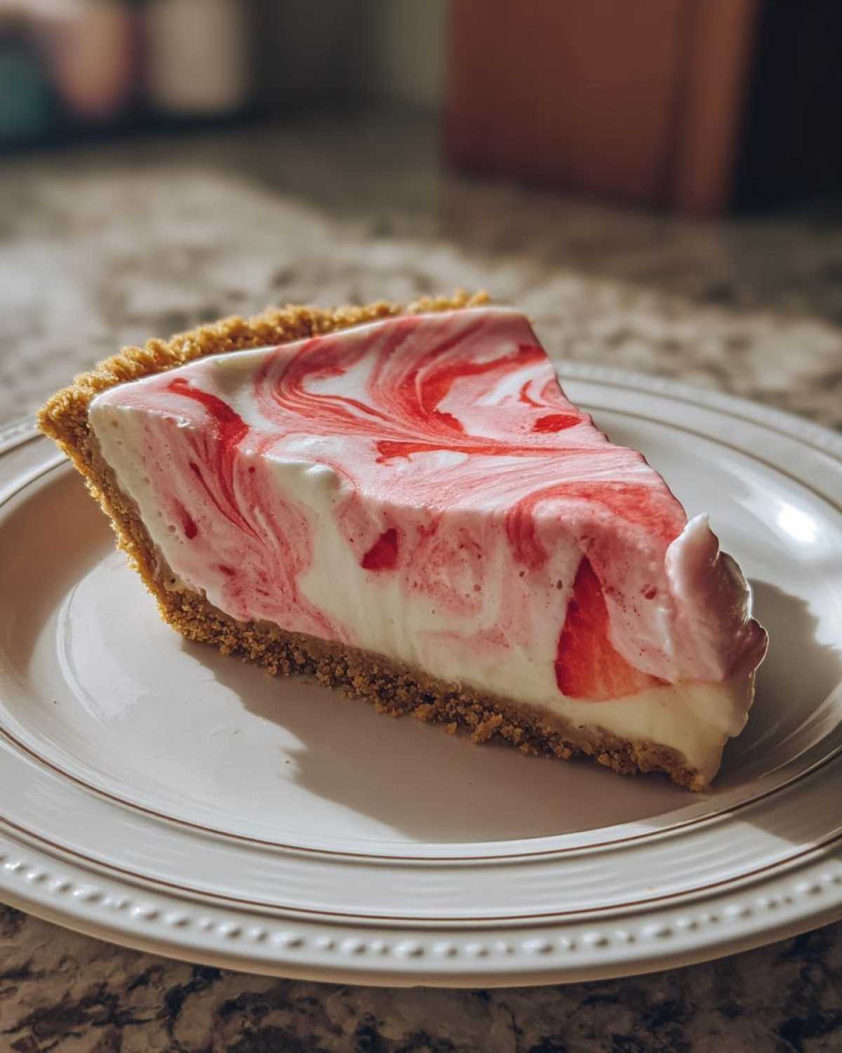 Frozen Strawberry Lemonade Pie - detail 1