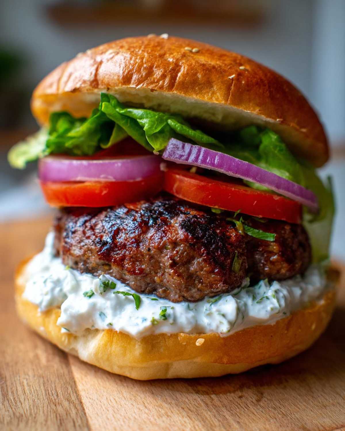 Greek Lamb Burgers (with Tzatziki) - detail 3