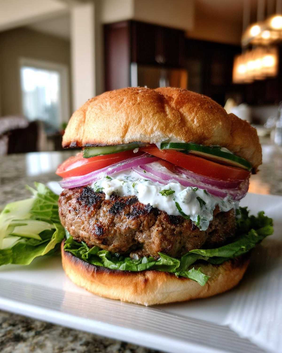 Greek Lamb Burgers (with Tzatziki) - detail 4