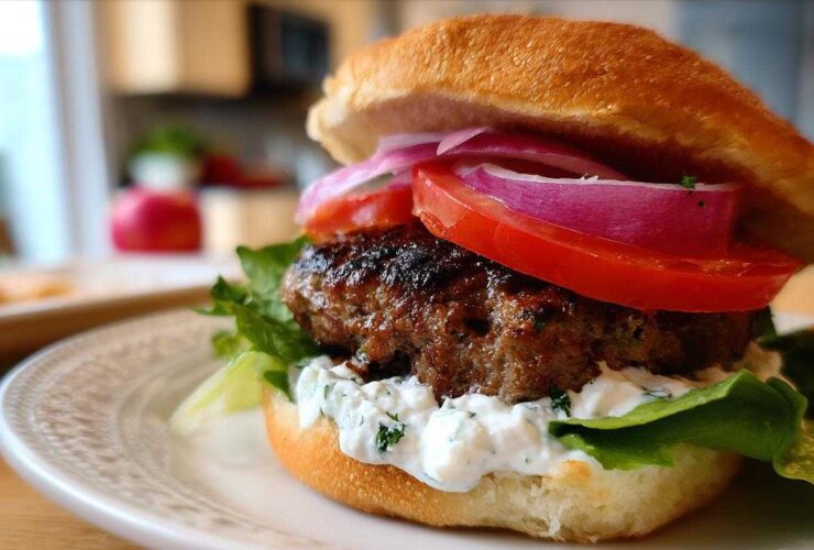 Greek Lamb Burgers (with Tzatziki)