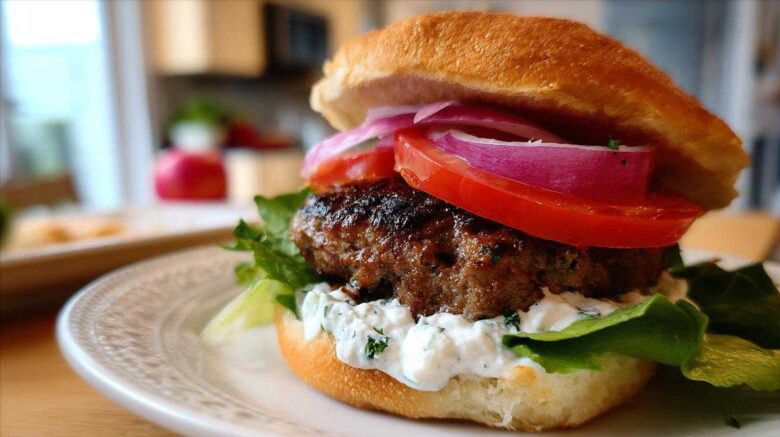 Greek Lamb Burgers (with Tzatziki)