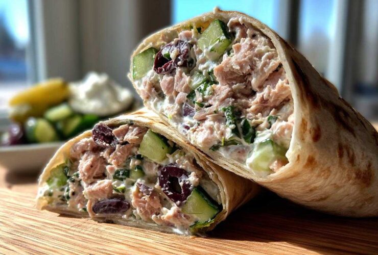 Greek tuna wrap