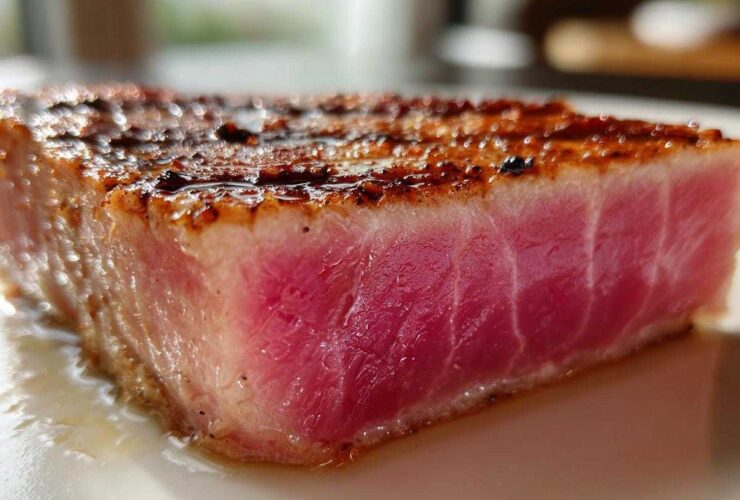 Grilled soy-ginger tuna steak