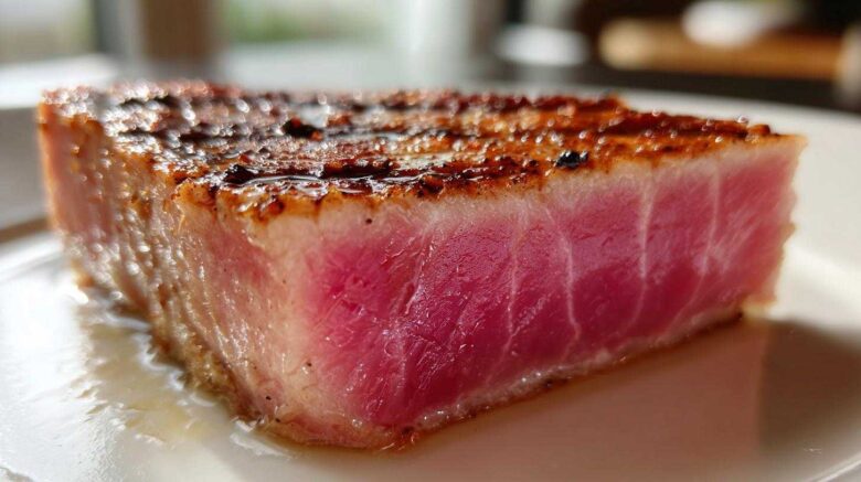 Grilled soy-ginger tuna steak