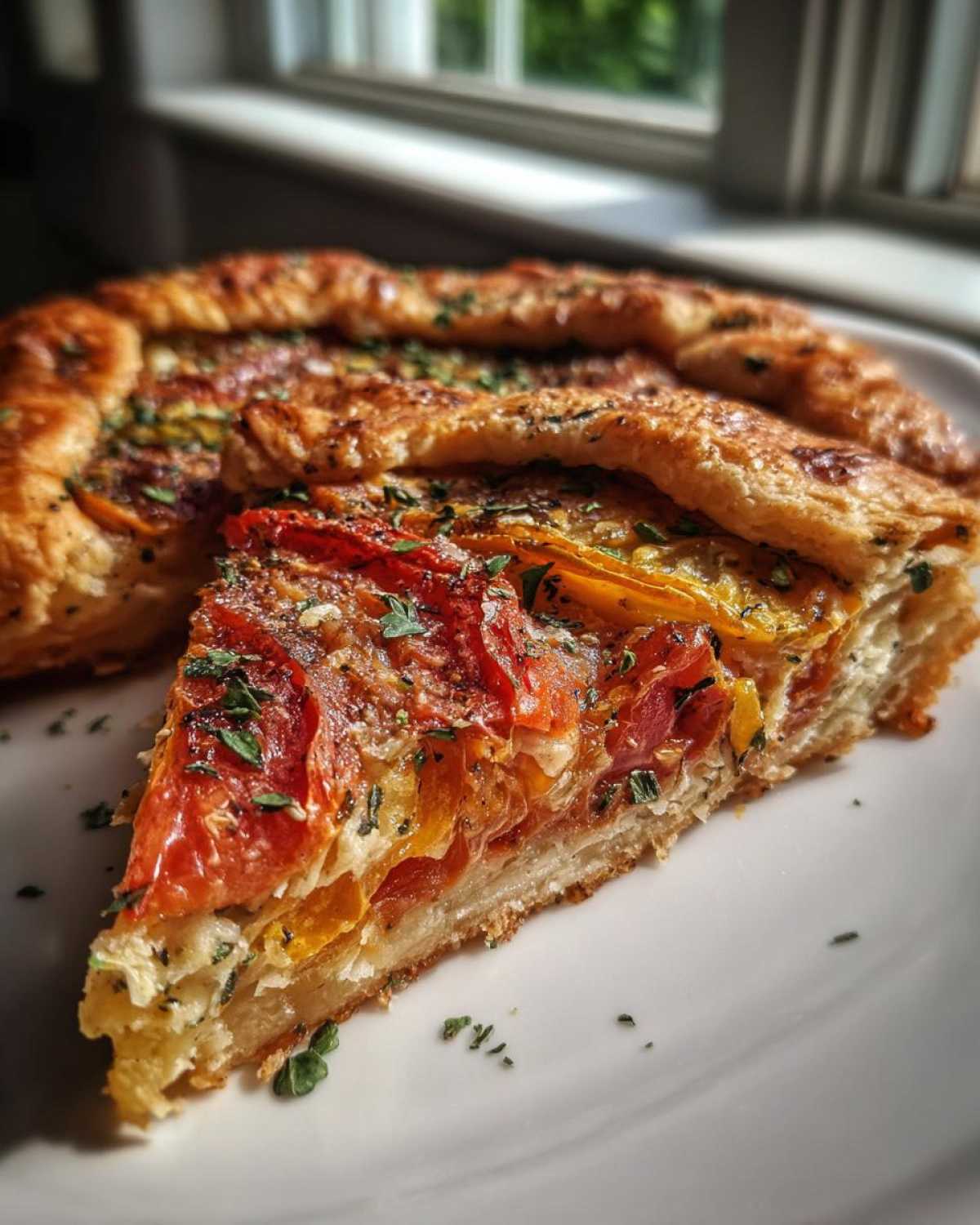 Heirloom Tomato Galette (Rustic Tart) - detail 1