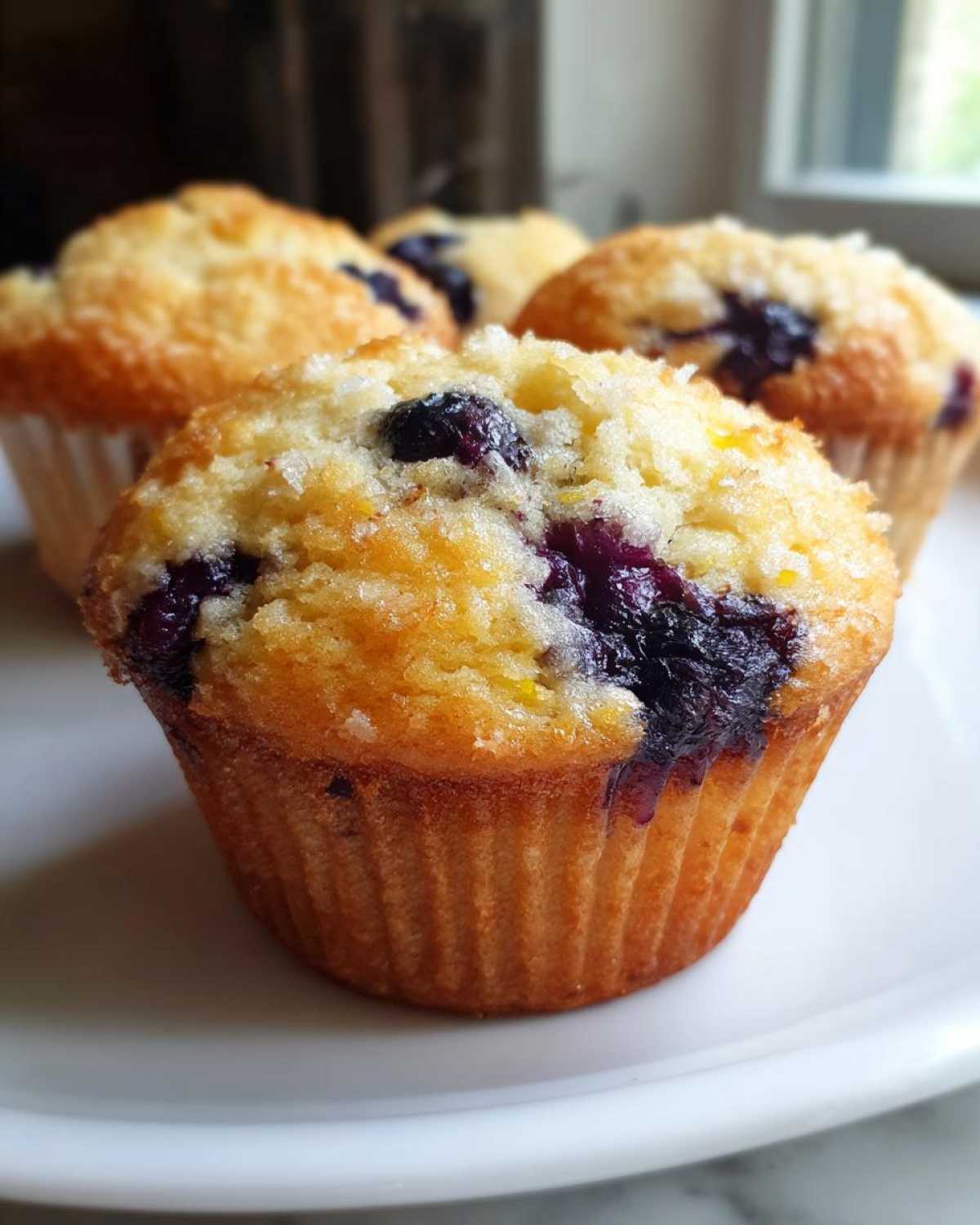Lemon blueberry muffins - detail 1