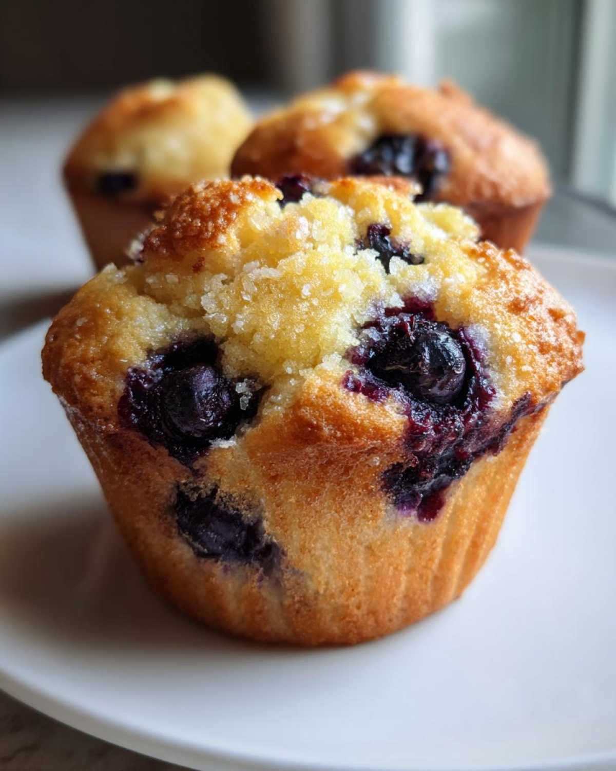 Lemon blueberry muffins - detail 2
