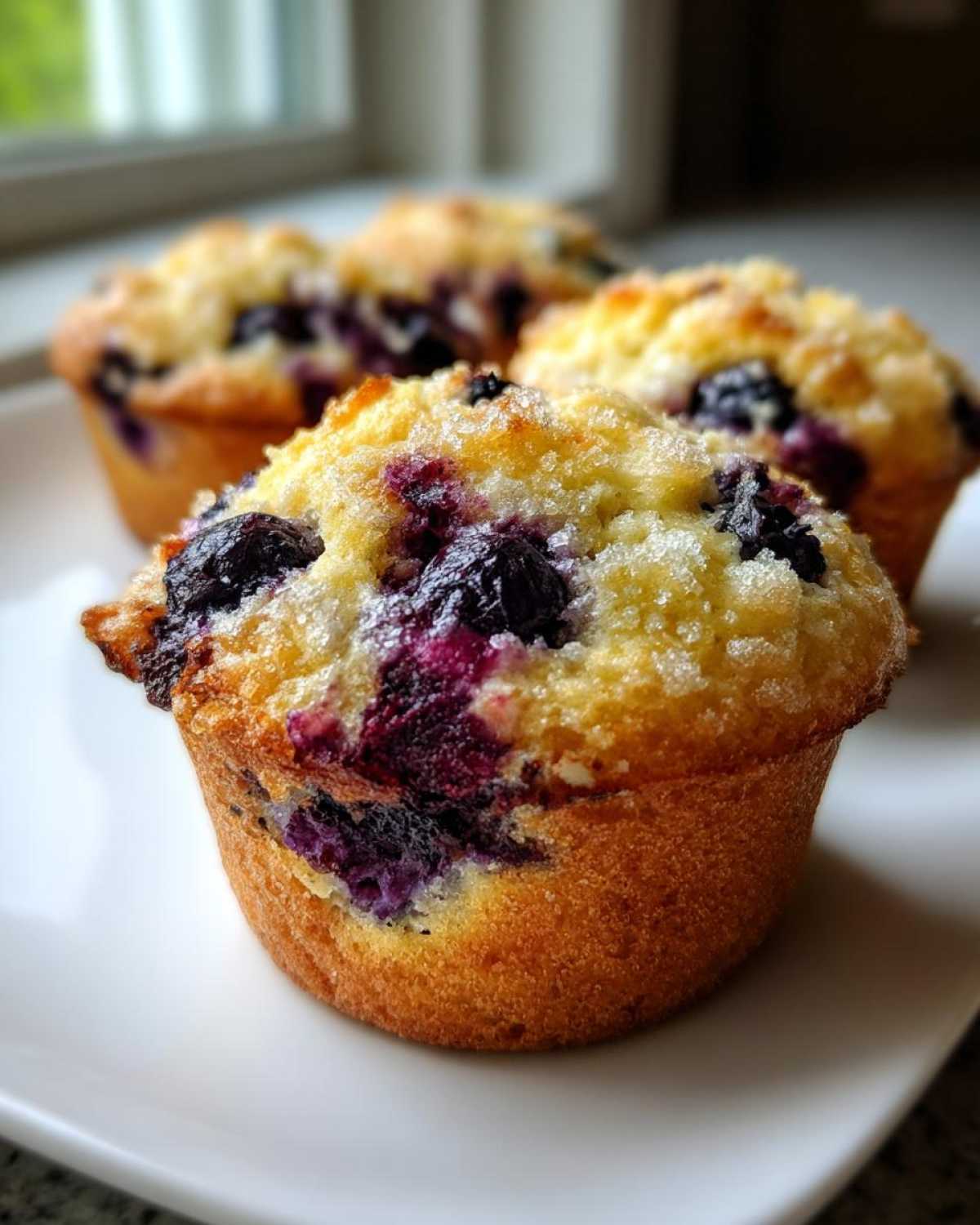 Lemon blueberry muffins - detail 3