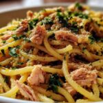 Lemon garlic tuna pasta