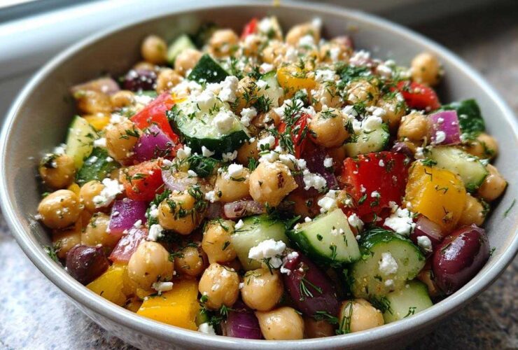 Mediterranean Chickpea Salad (No-Cook Dinner)