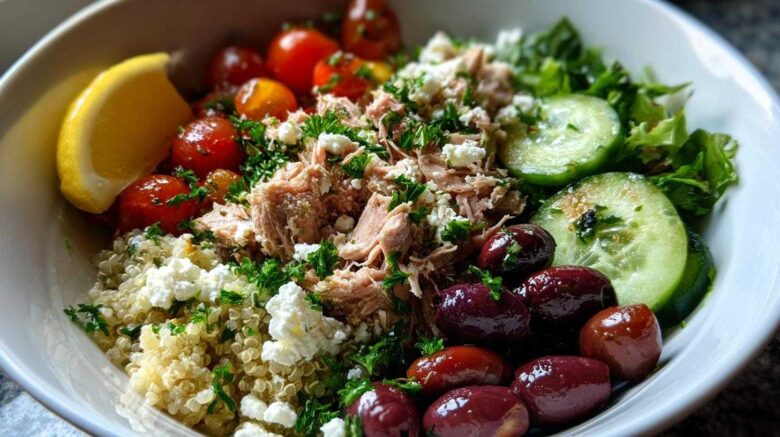 Mediterranean tuna bowl