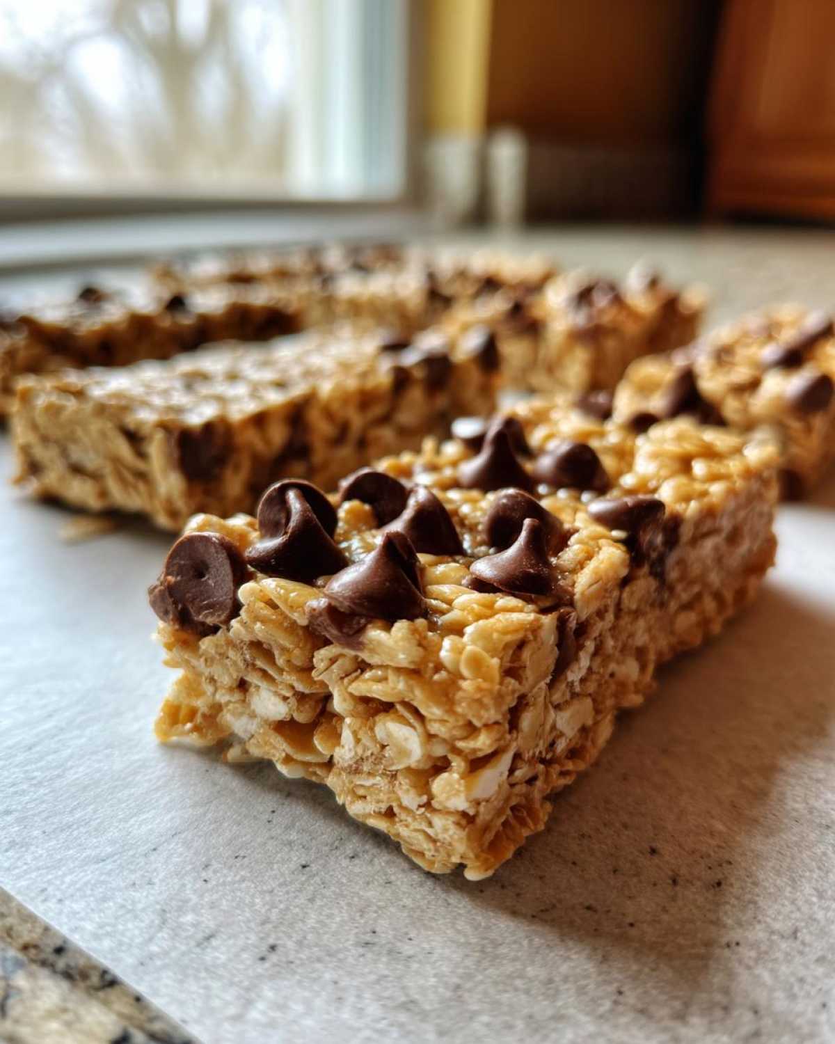 No-Bake Chocolate Chip Granola Bars - detail 3