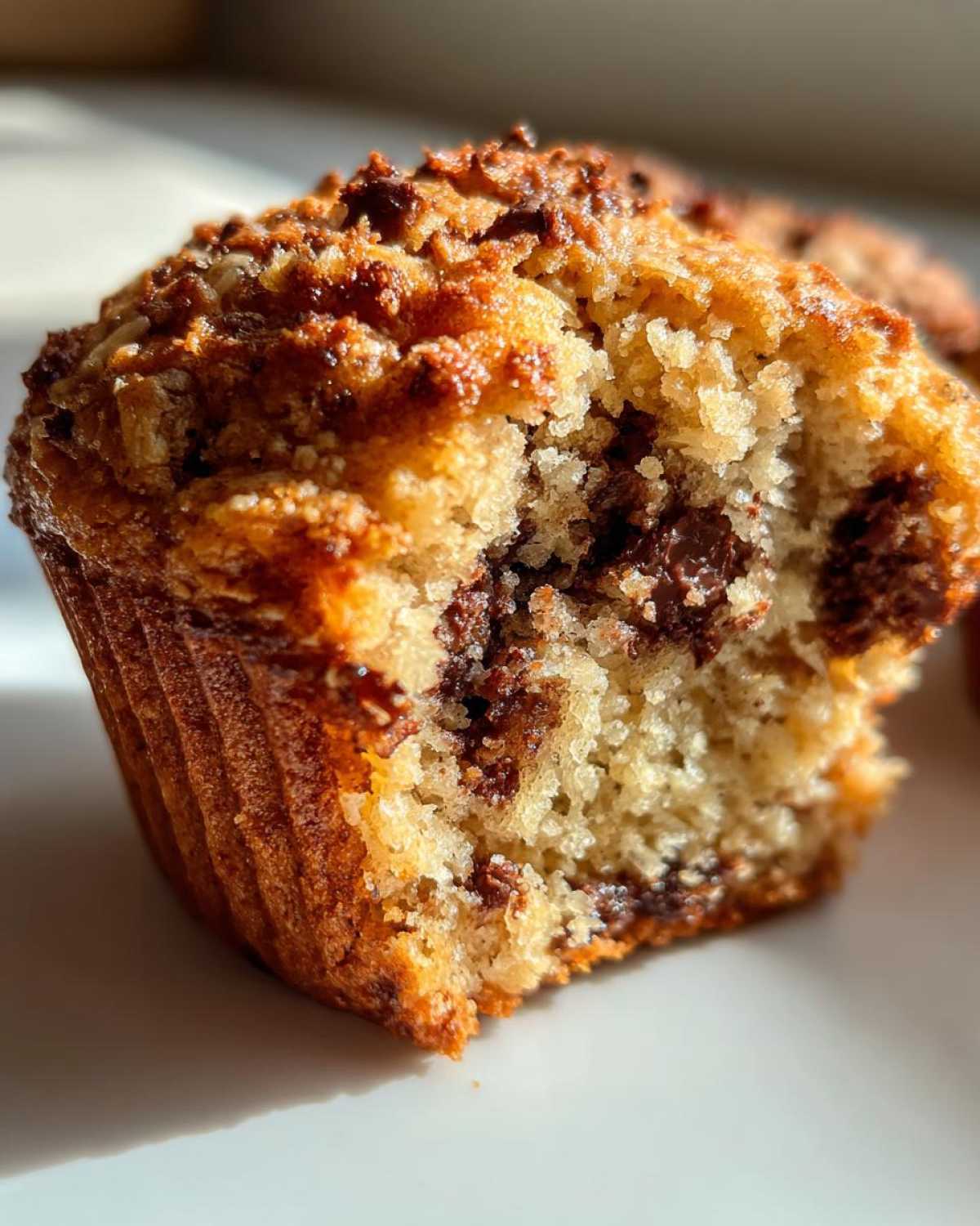 Oatmeal chocolate chip muffins - detail 3