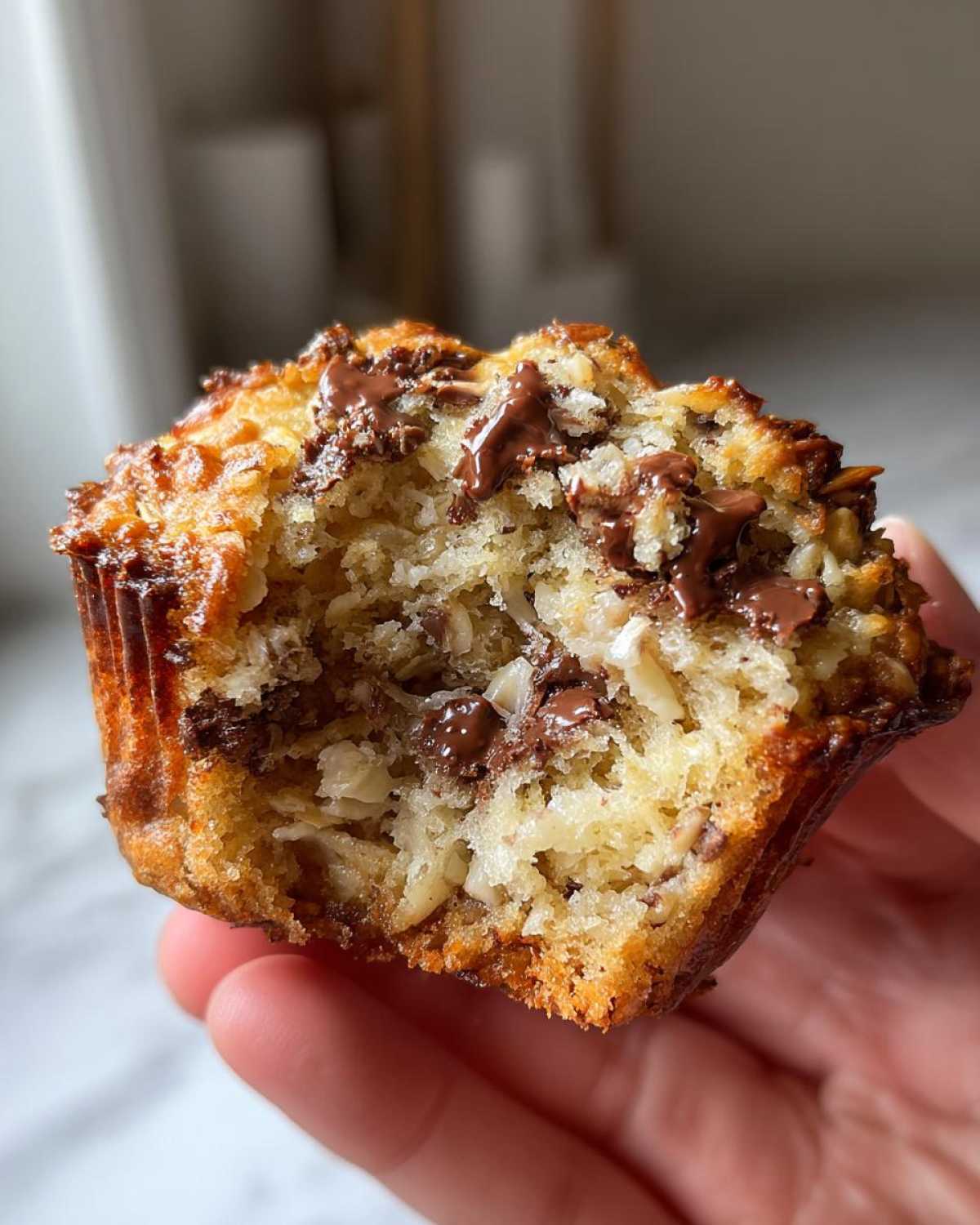 Oatmeal chocolate chip muffins - detail 4