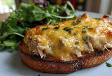 Open-faced tuna melt