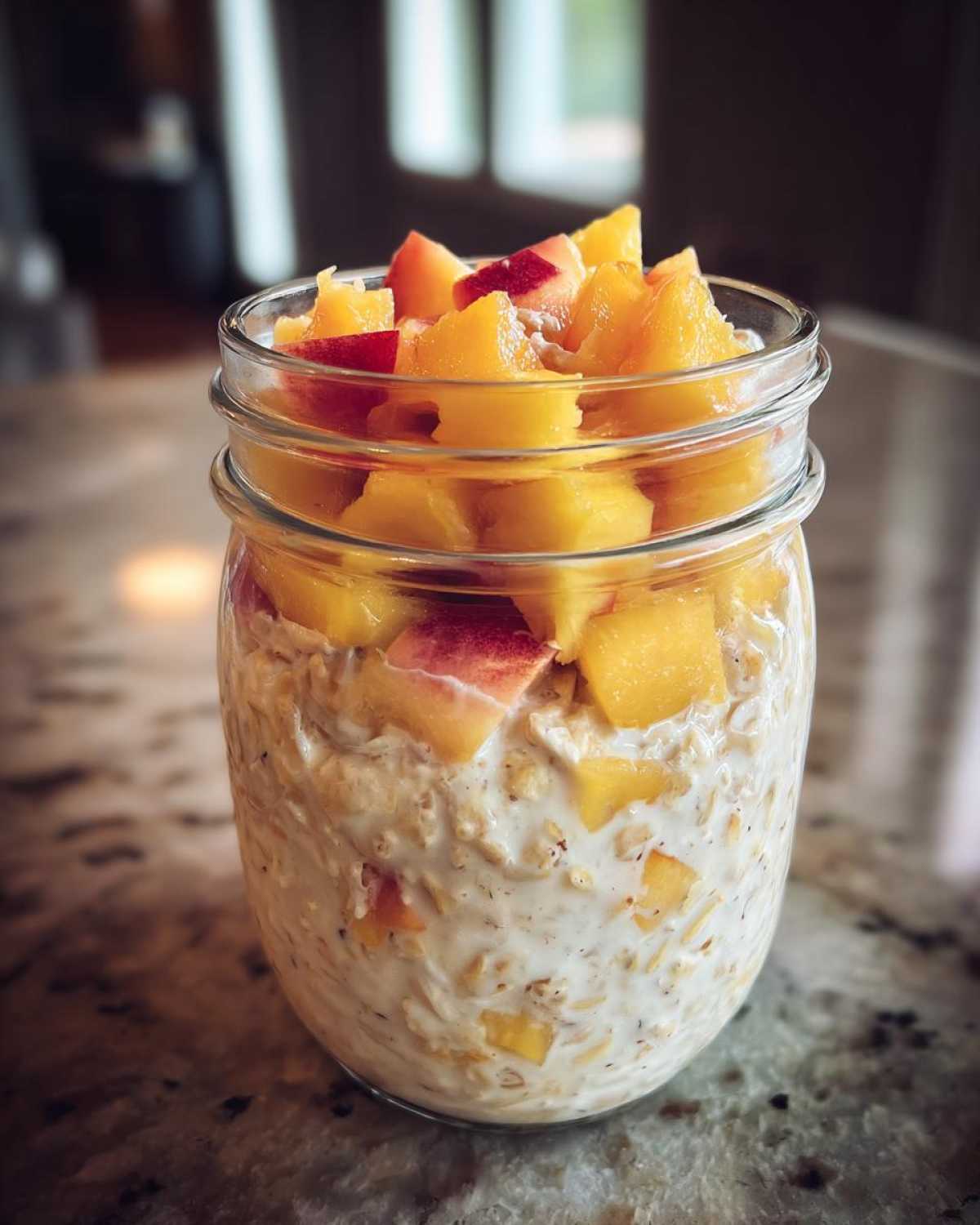 Peaches & Cream Overnight Oats - detail 1
