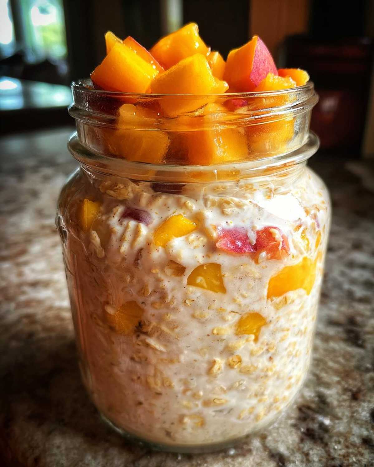 Peaches & Cream Overnight Oats - detail 2