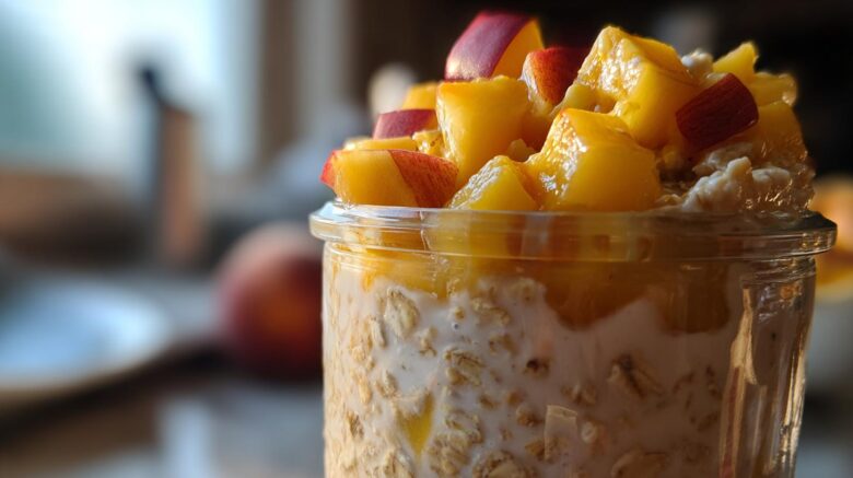 Peaches & Cream Overnight Oats