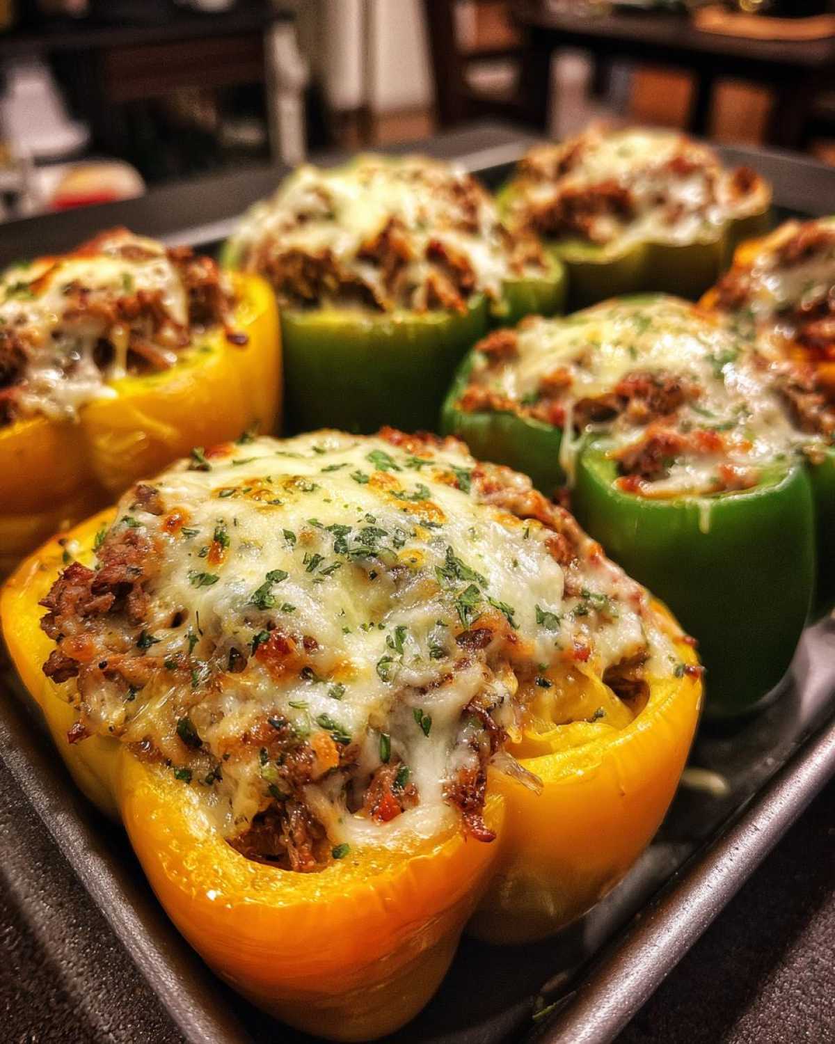 Philly Cheesesteak Stuffed Peppers - detail 3