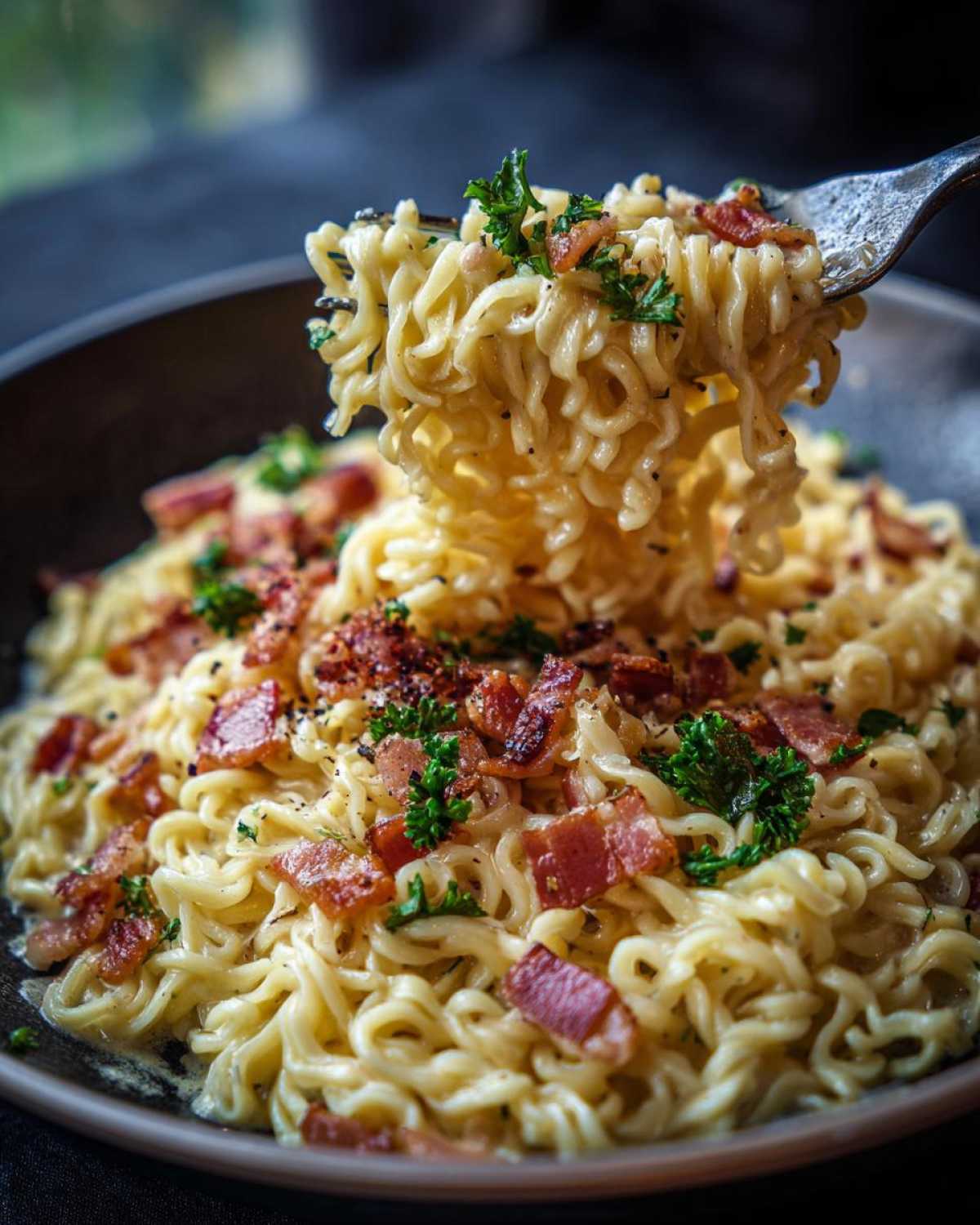 Ramen Carbonara (Instant Noodles Hack) - detail 1