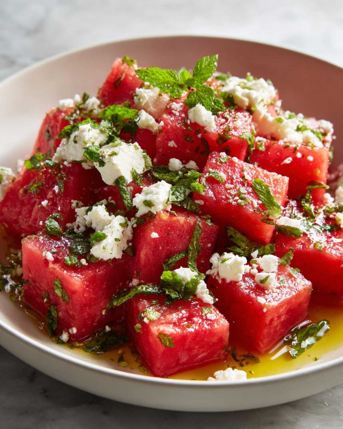 Refreshing Watermelon Feta Salad (with Mint) - detail 2
