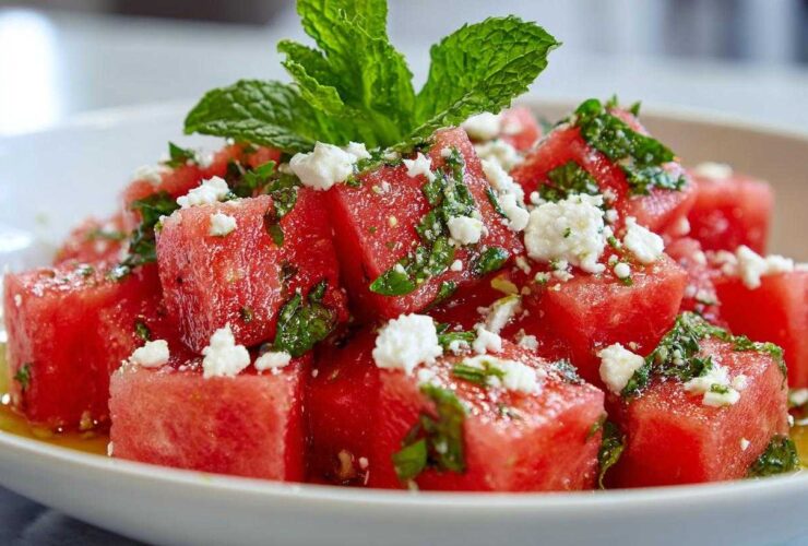 Refreshing Watermelon Feta Salad (with Mint)